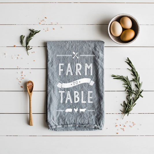 farm to table tea towel