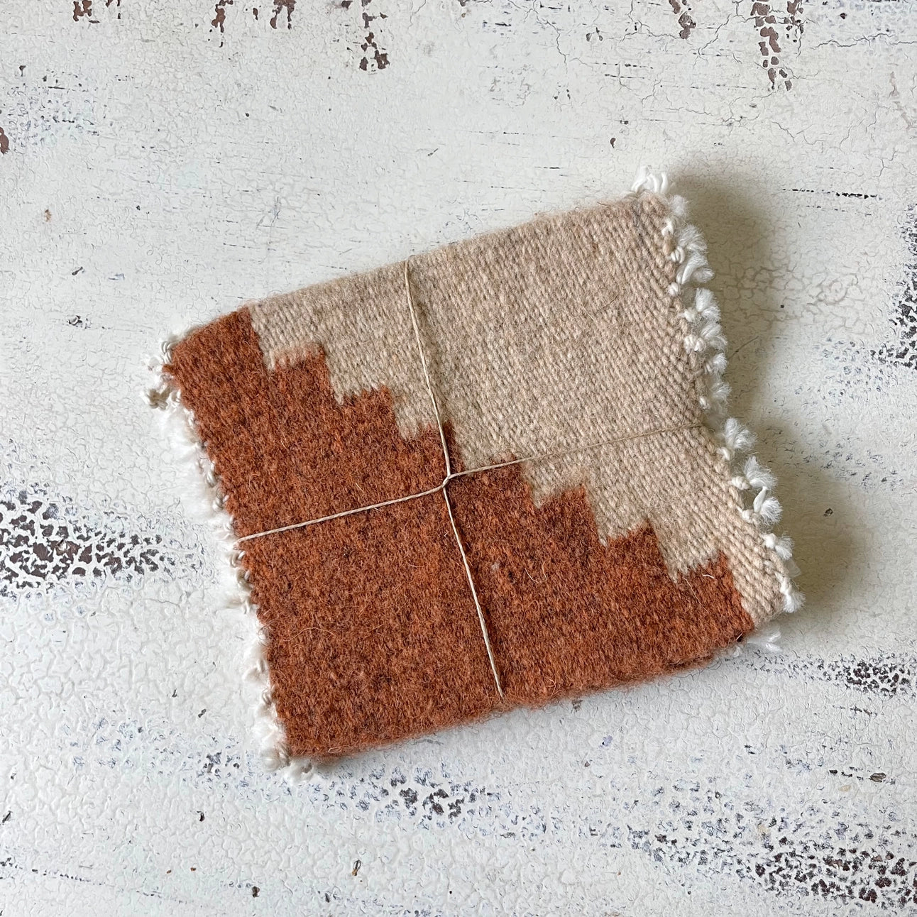 handwoven coaster - clay