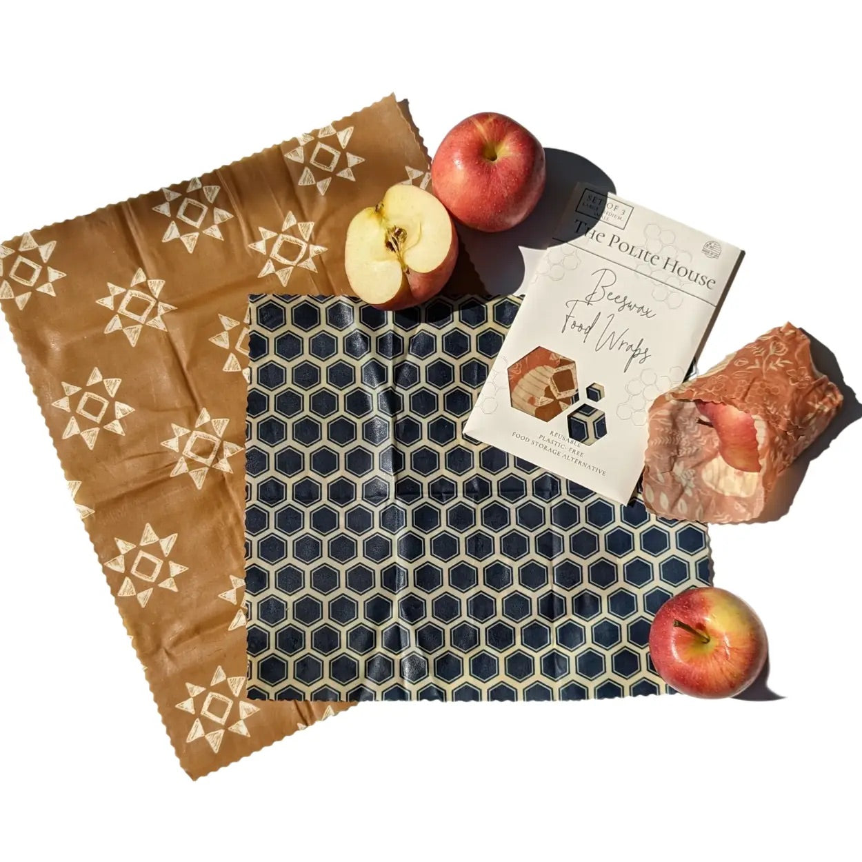 organic cotton beeswax food wrap - beehive