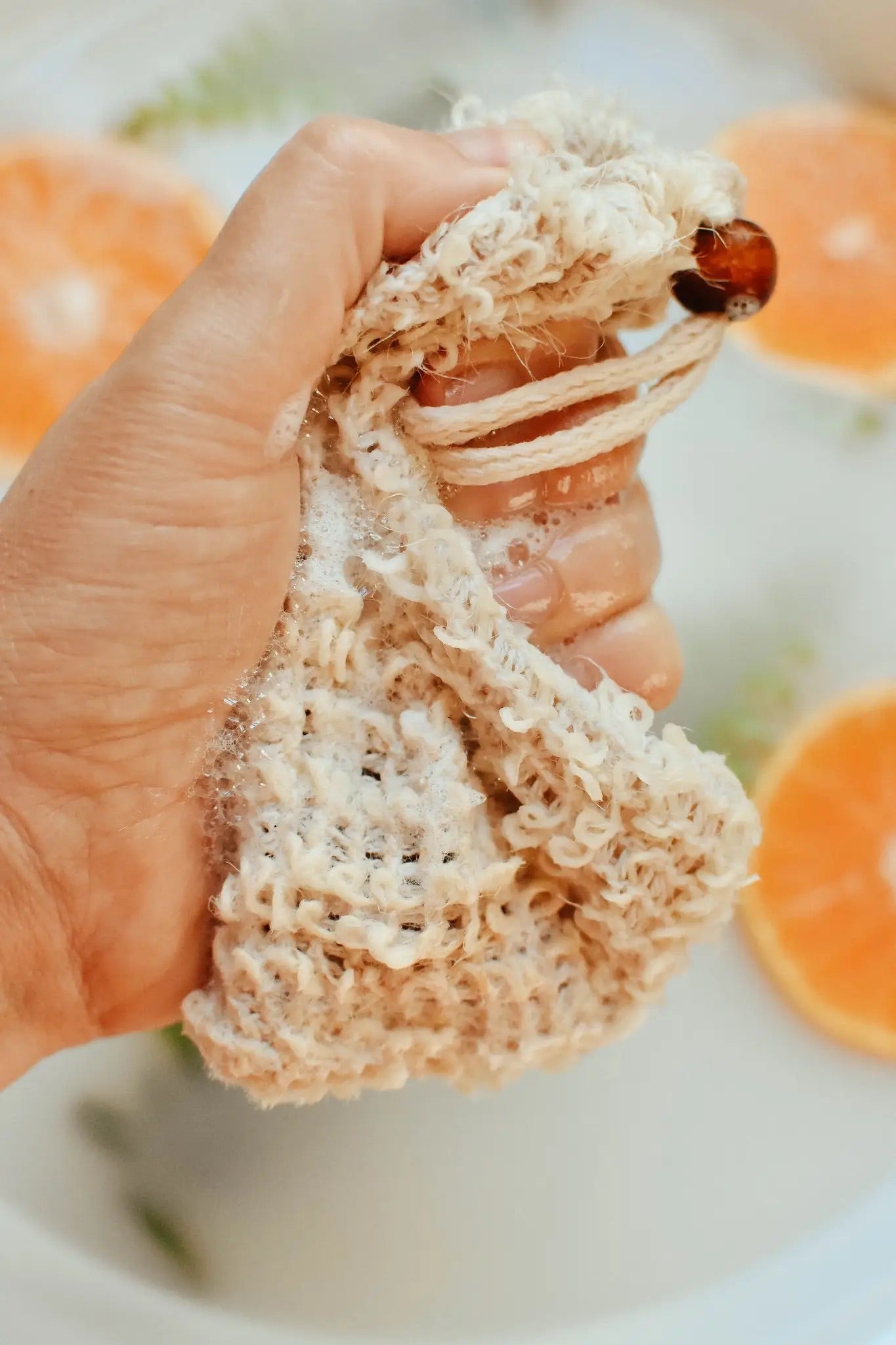 bar soap loofah bag