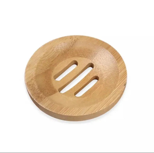 round wooden soap dish