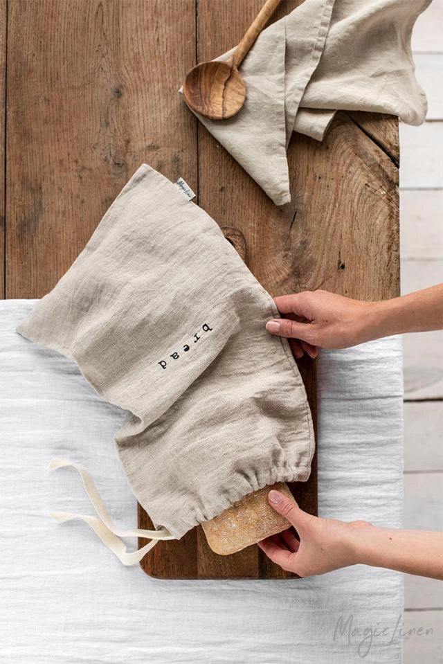 linen bread bag