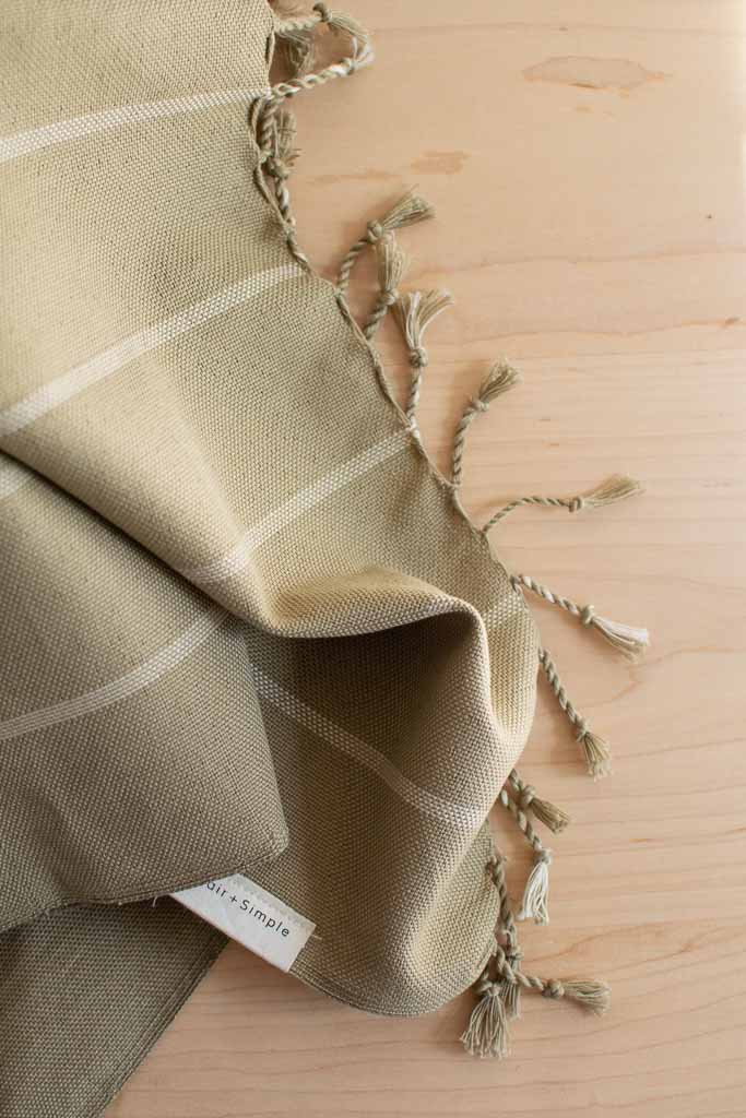 woven hand towel - taupe