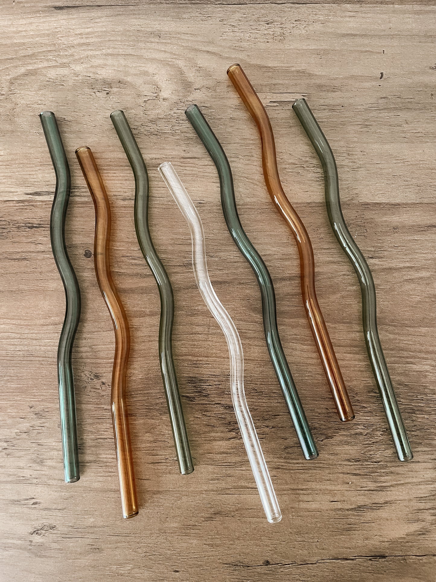 wavy glass straws