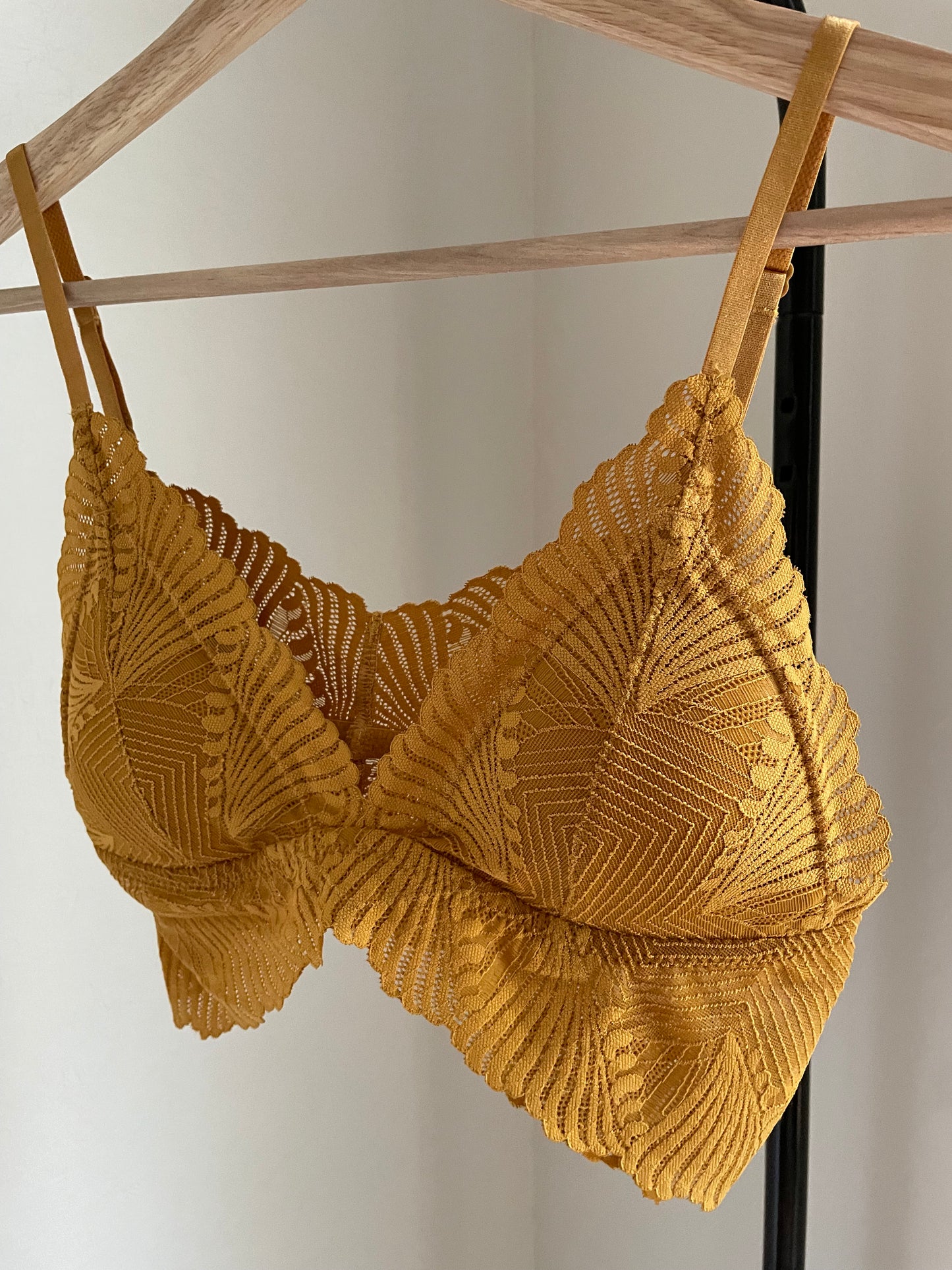 butterfly bralette - mustard