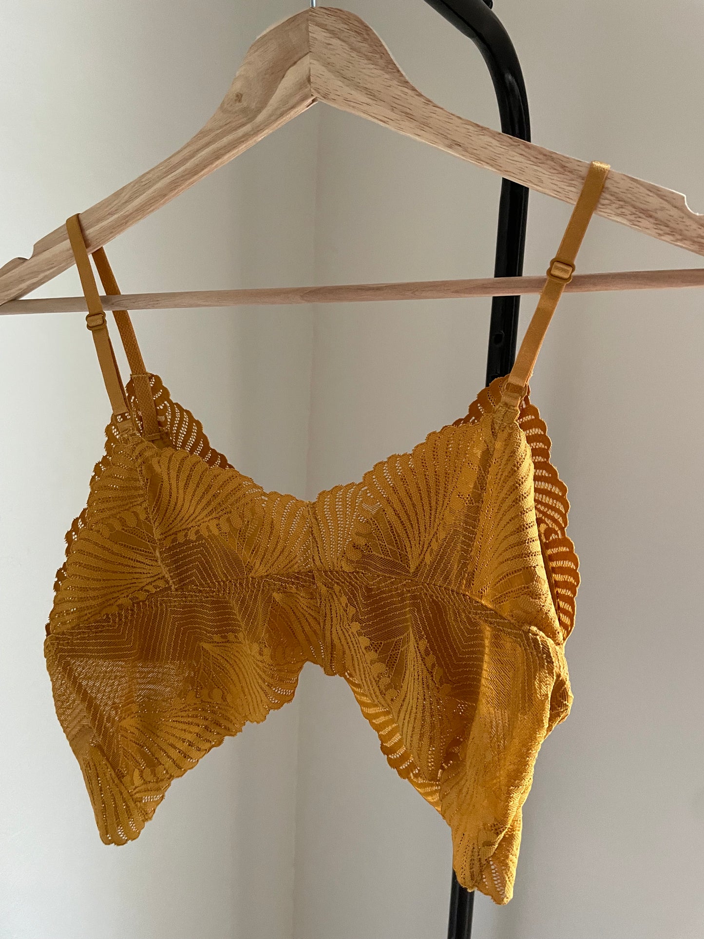 butterfly bralette - mustard