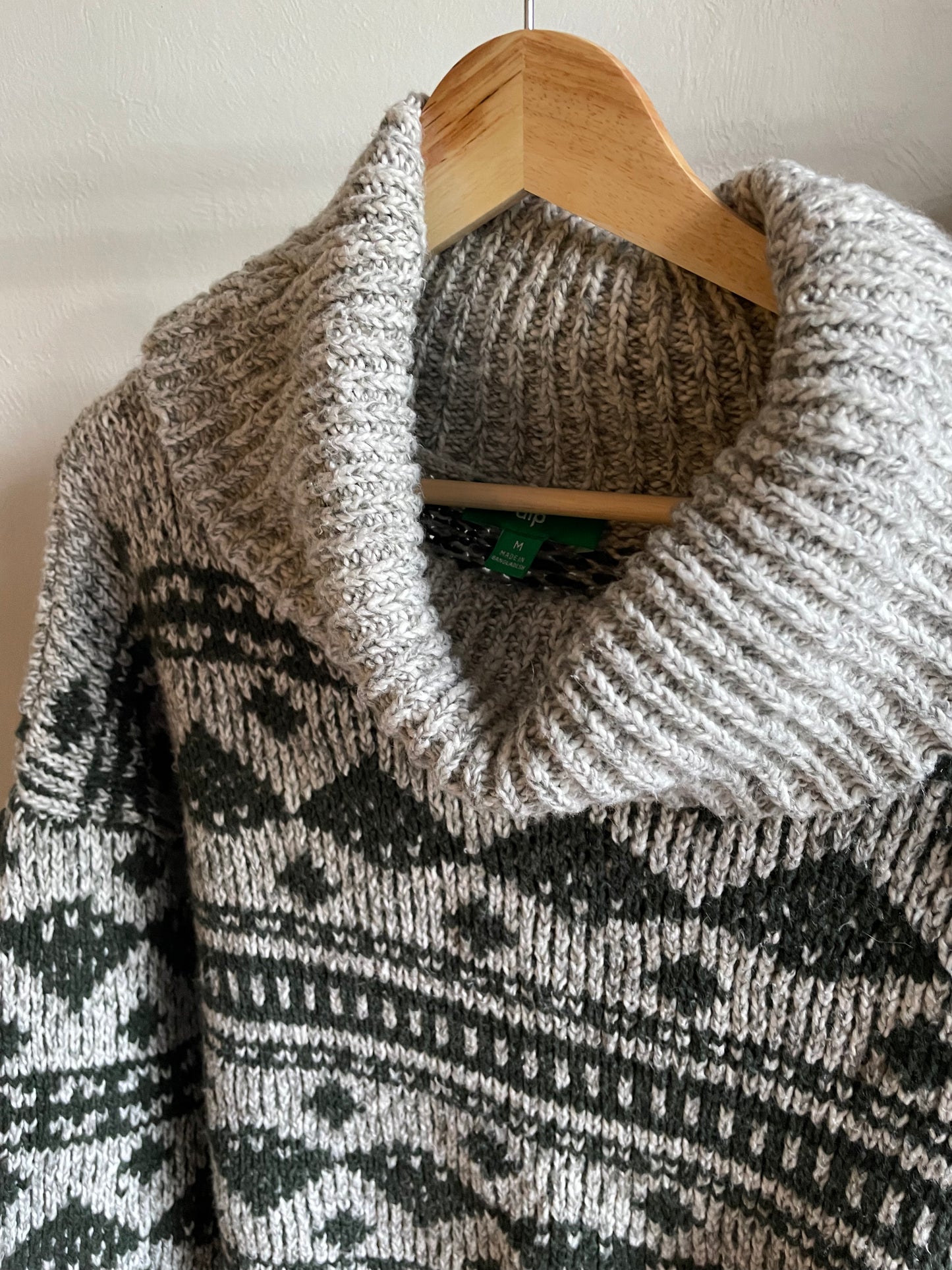 knit cowl neck sweater