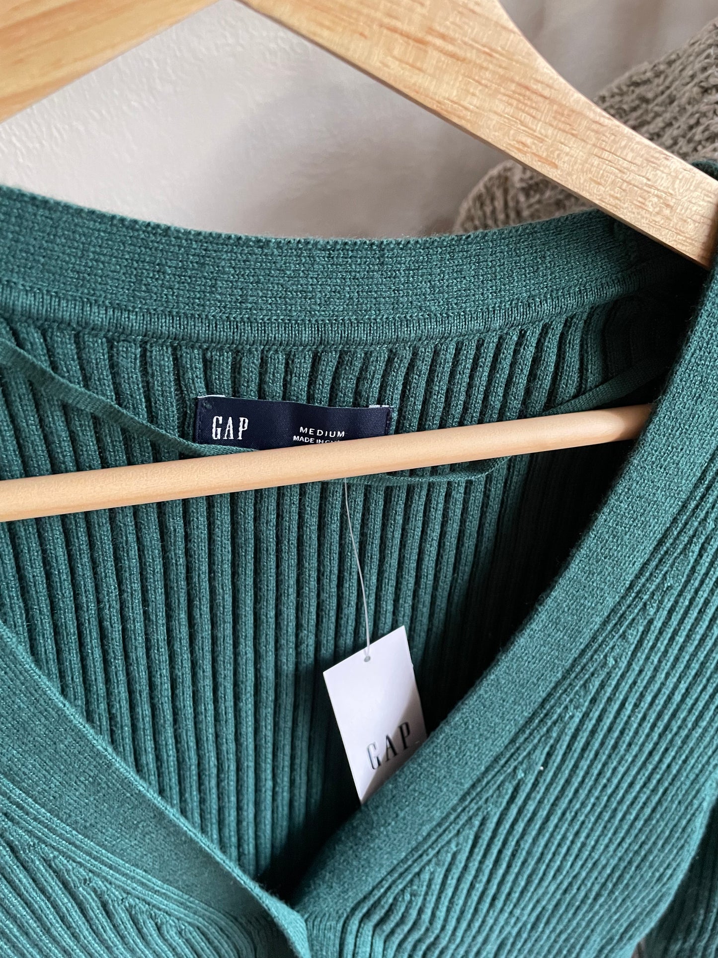 NWT balsam green ribbed cardigan