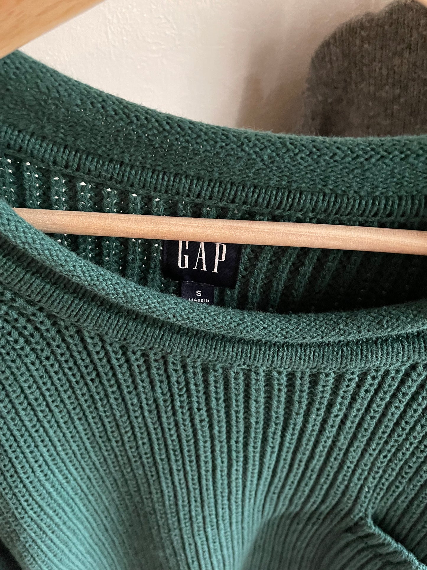 evergreen cotton knit sweater