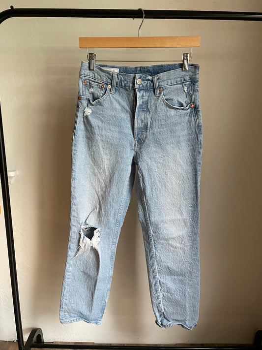 high rise straight leg GAP jeans