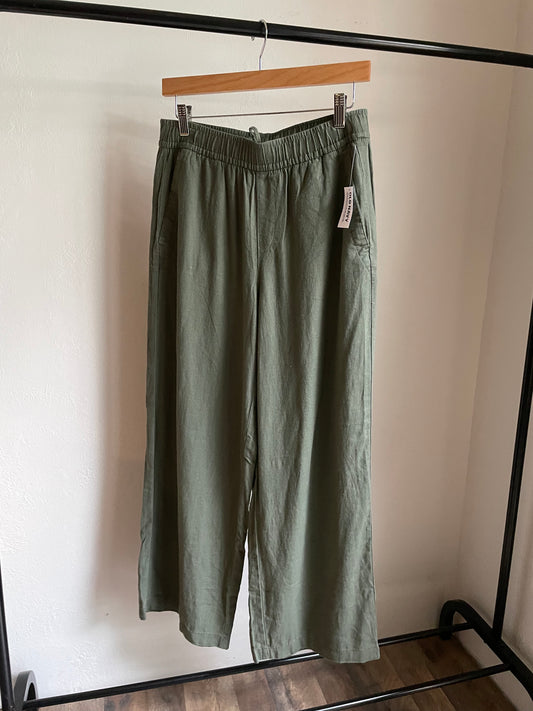 NWT high rise wide leg linen blend pants