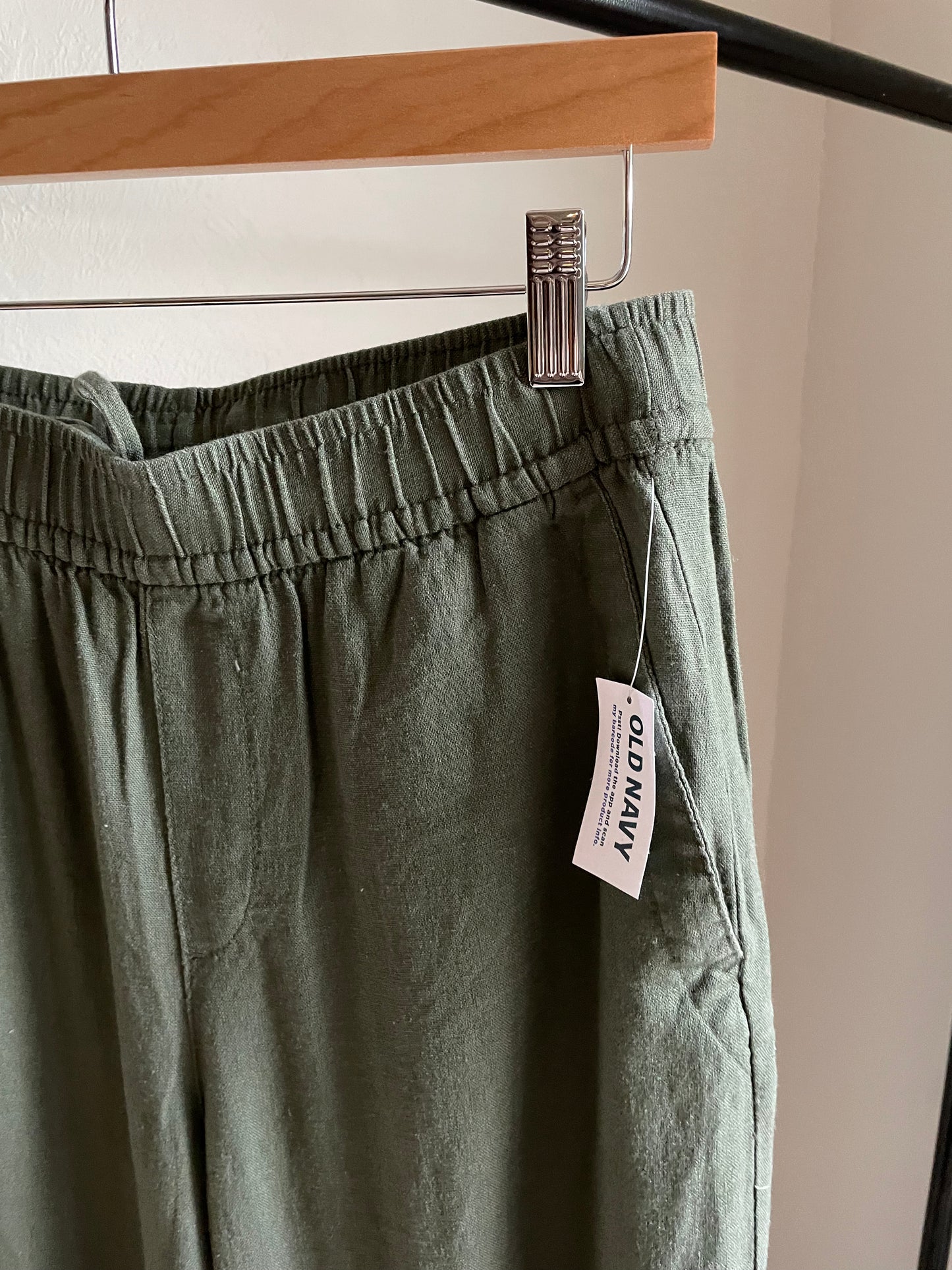 NWT high rise wide leg linen blend pants