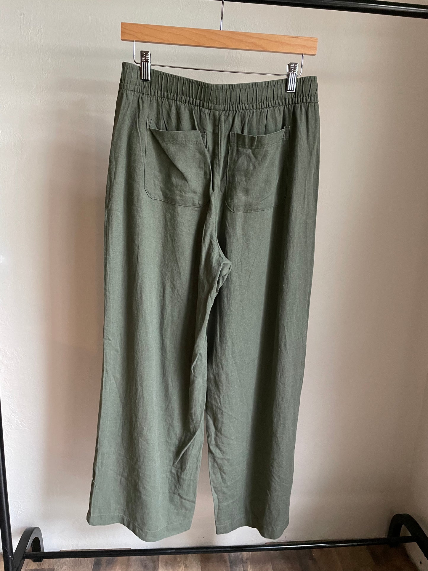 NWT high rise wide leg linen blend pants