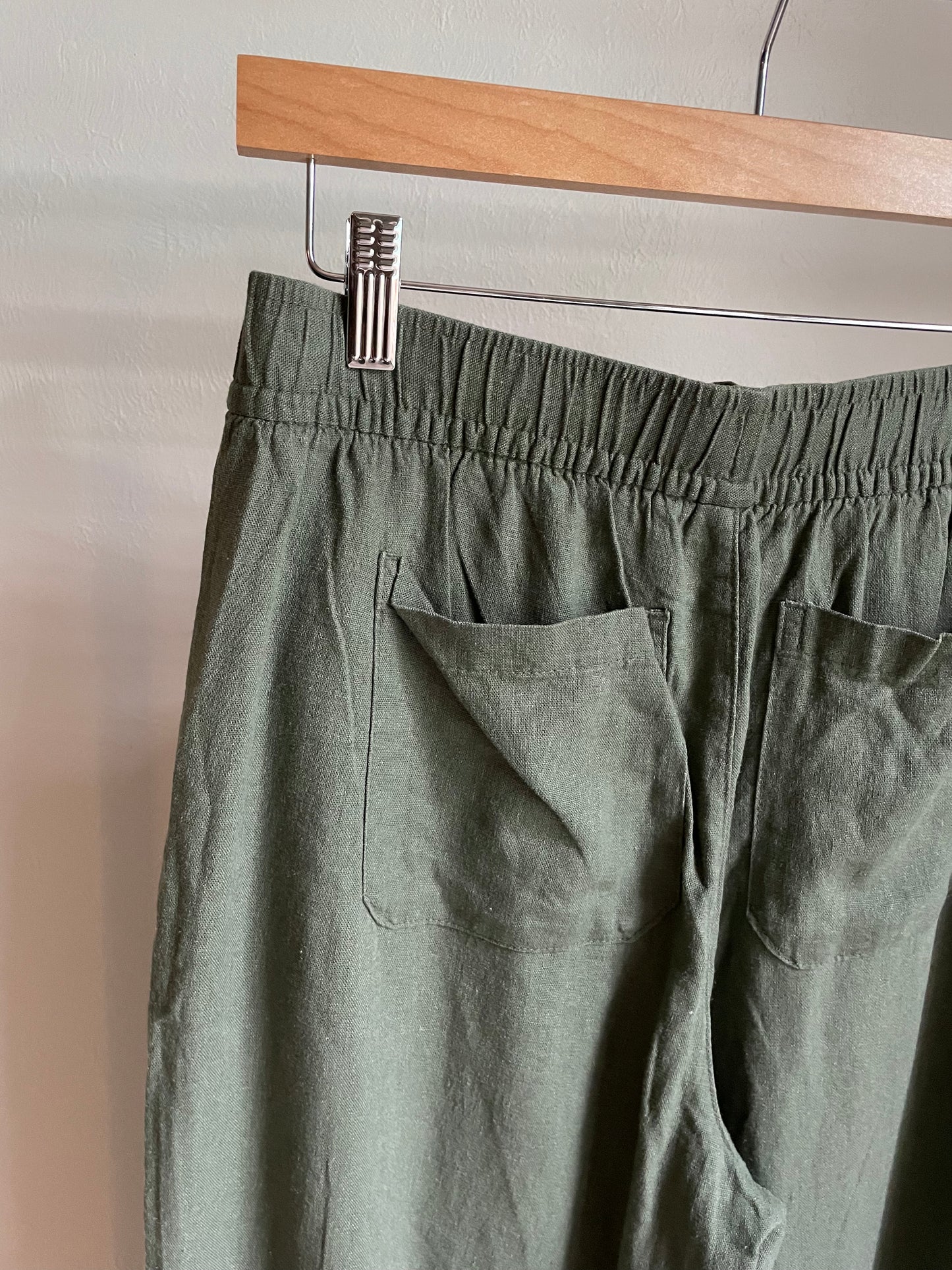 NWT high rise wide leg linen blend pants