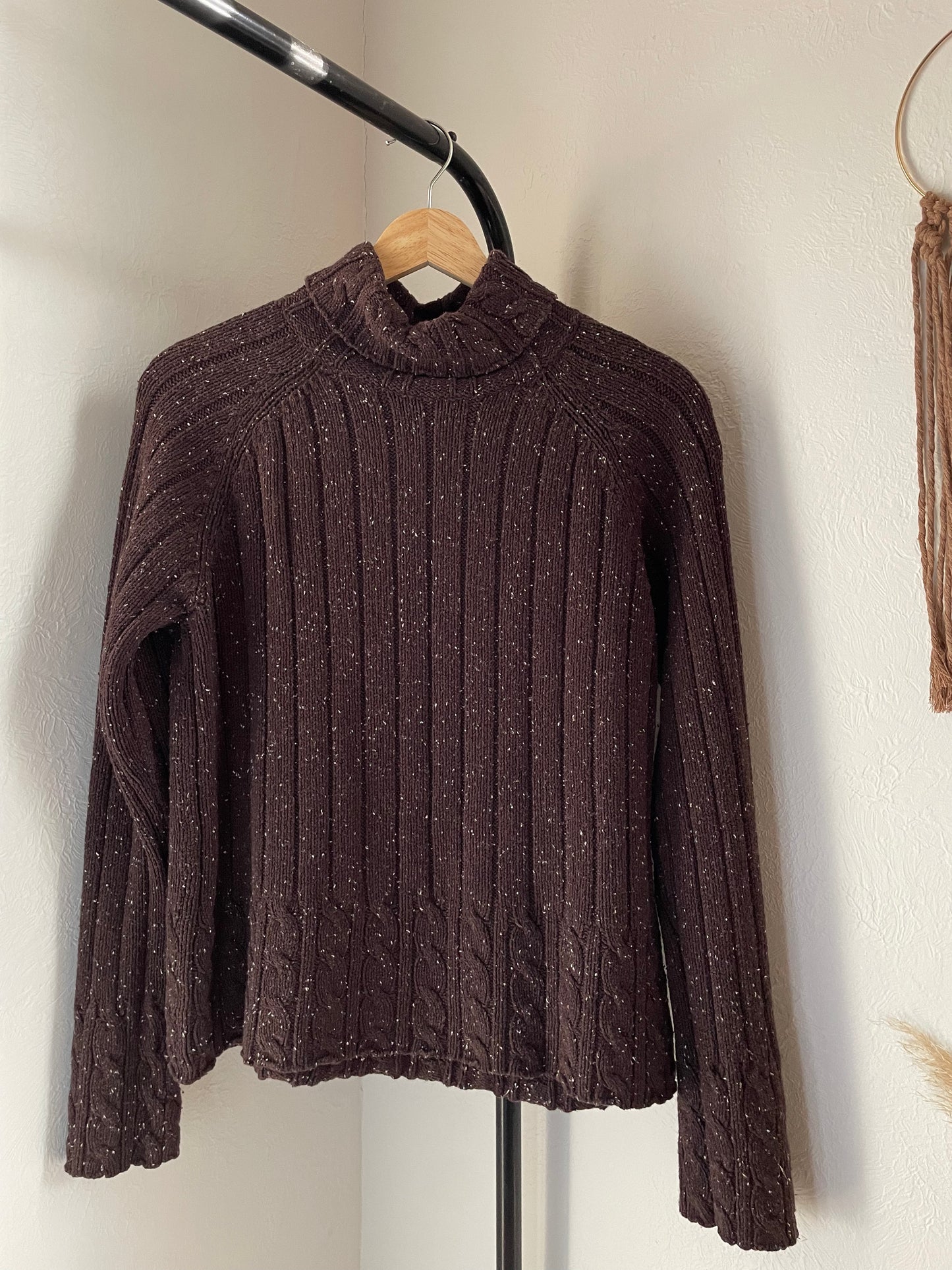 cocoa turtleneck sweater