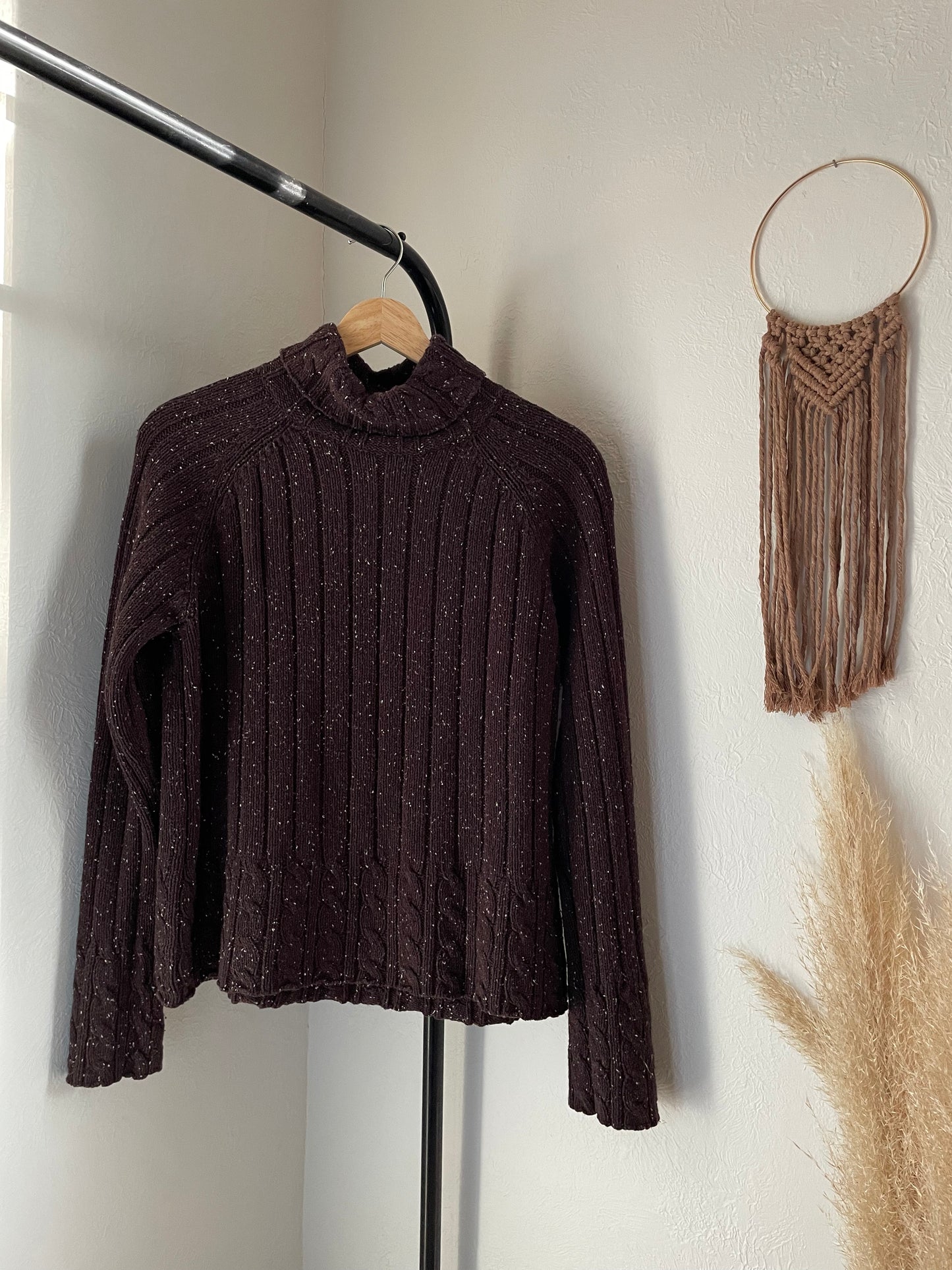 cocoa turtleneck sweater