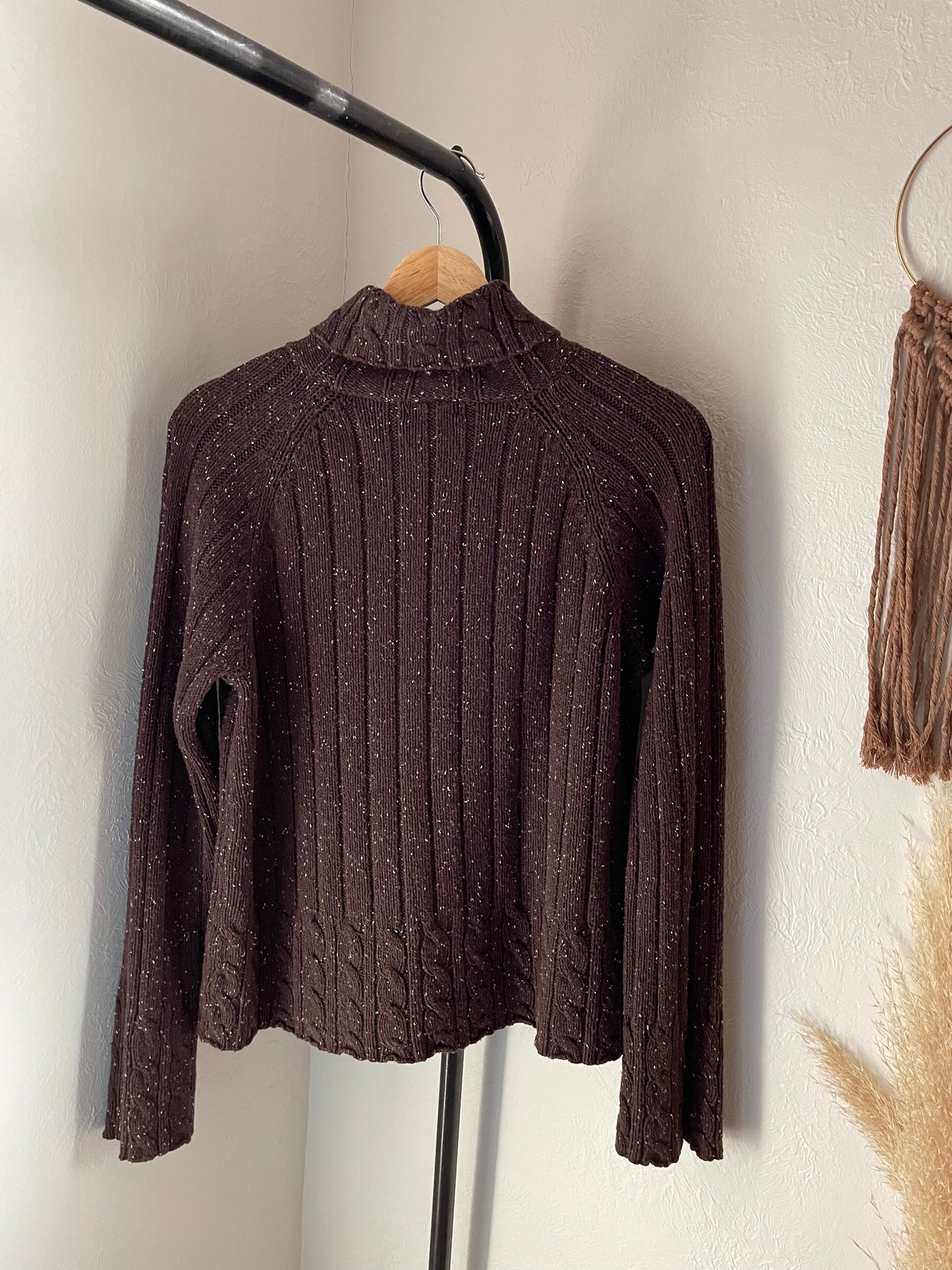 cocoa turtleneck sweater