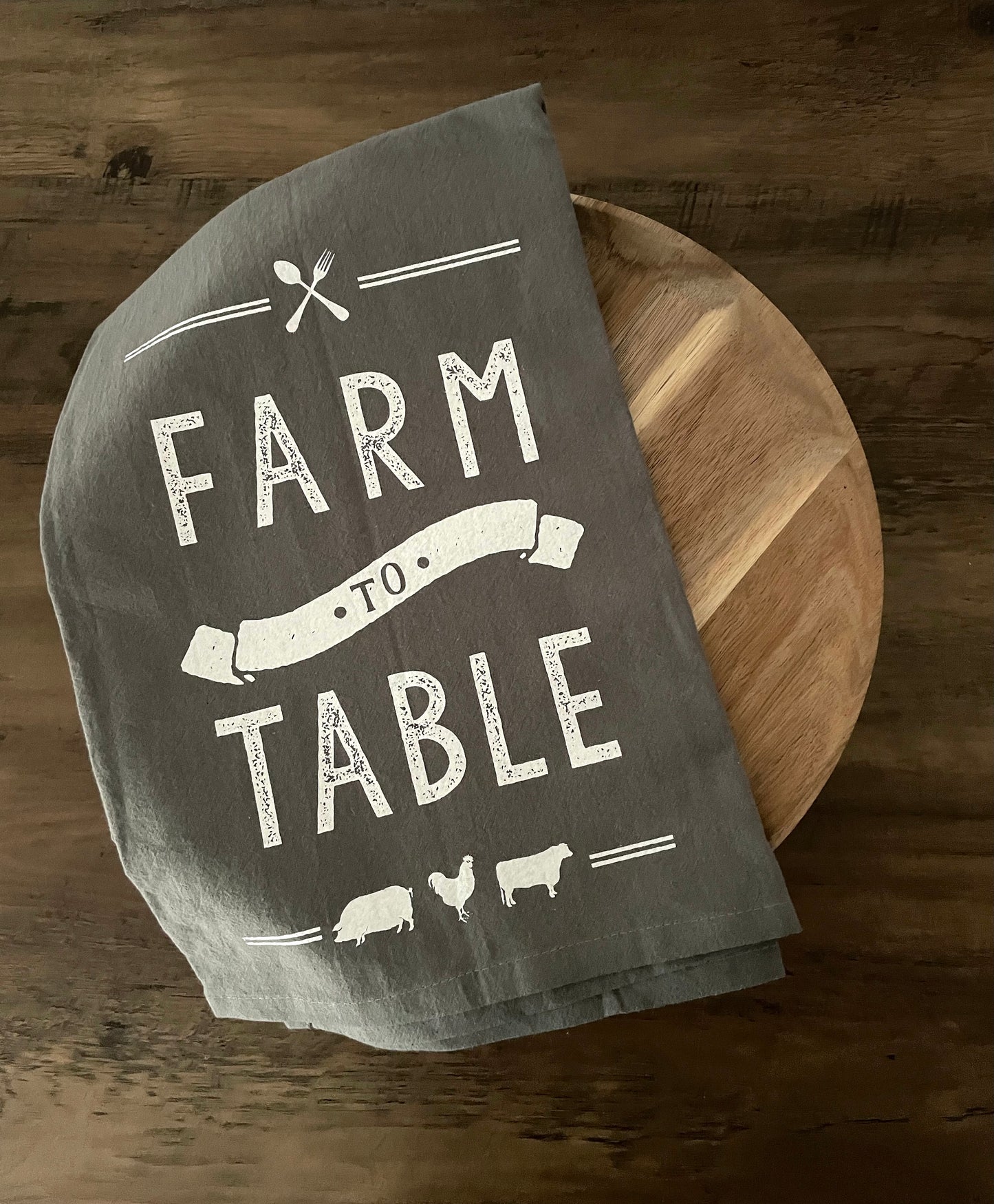 farm to table tea towel