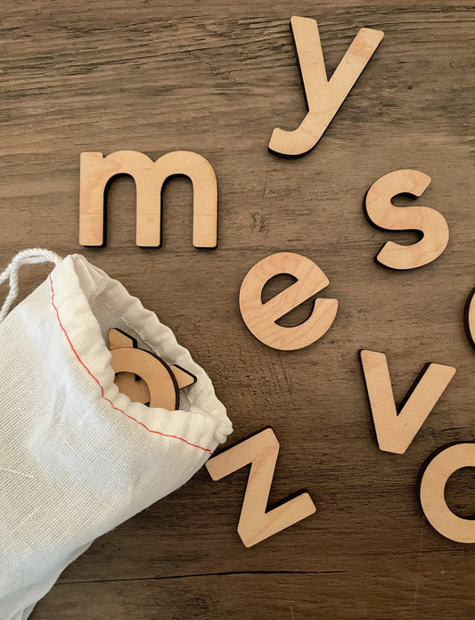 wooden alphabet set - lowercase