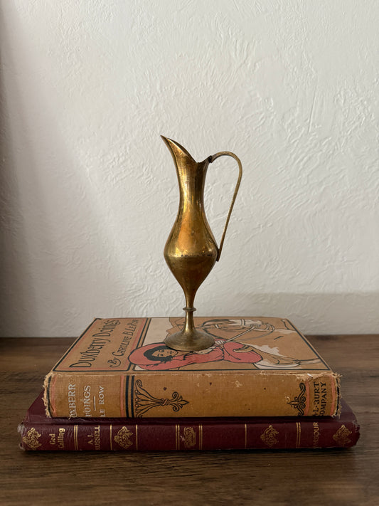 vintage petite brass vase