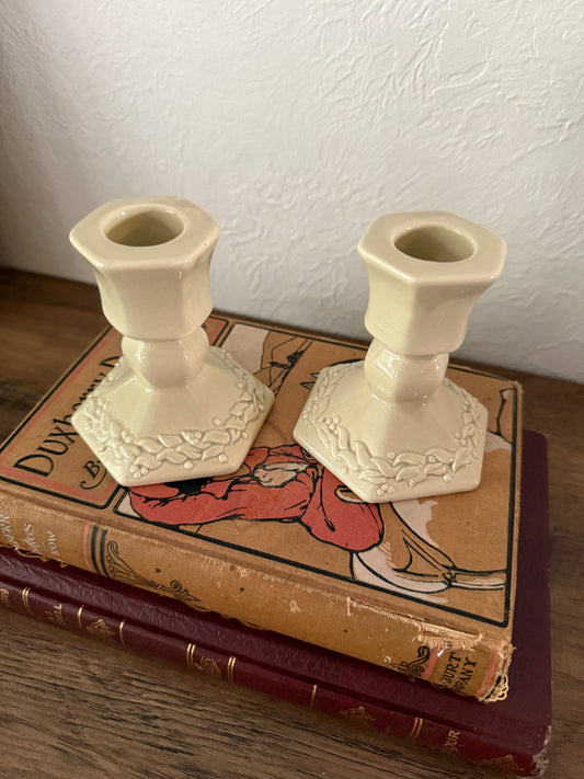 vintage candle holder set