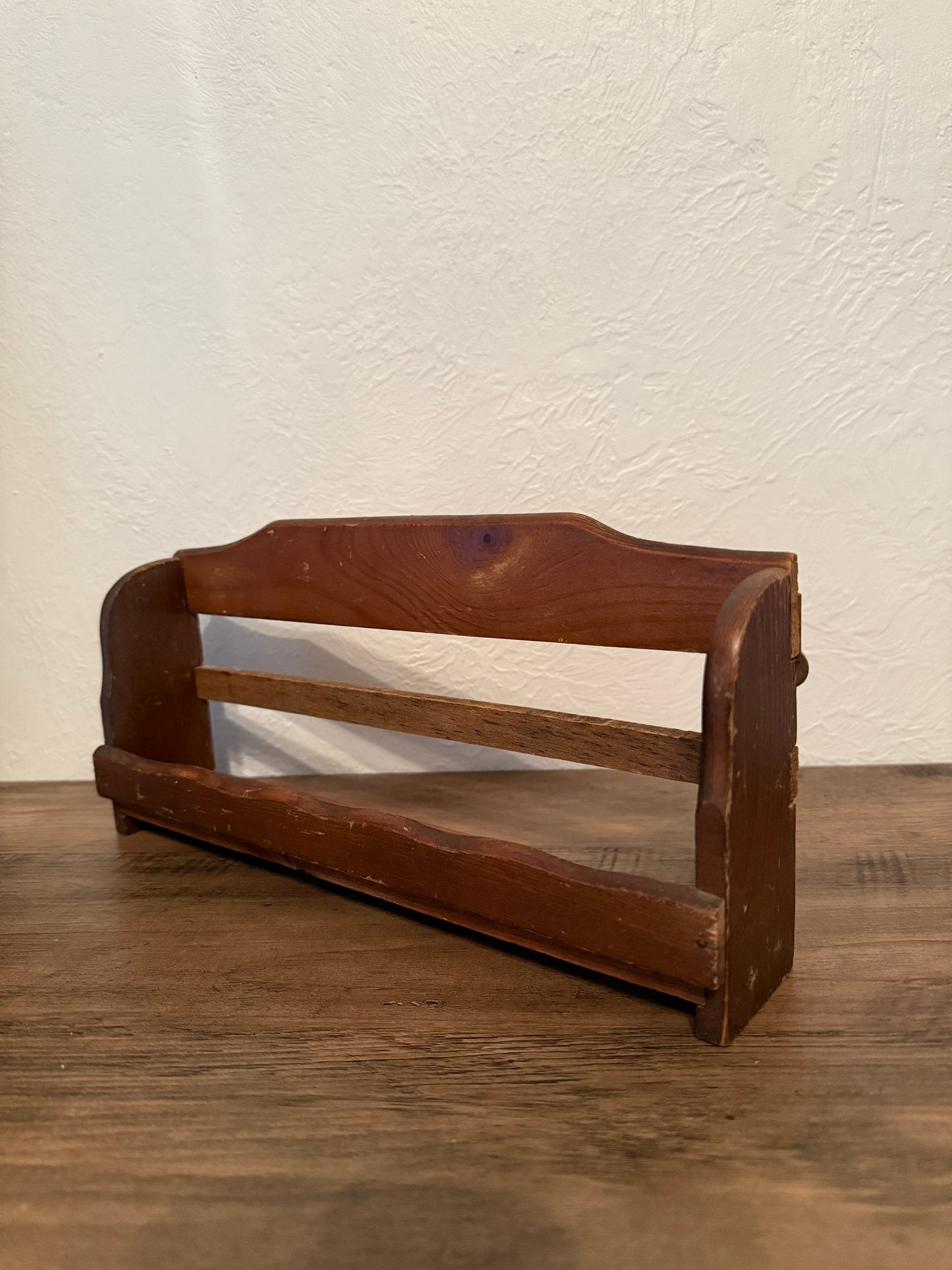 antique petite wood shelf