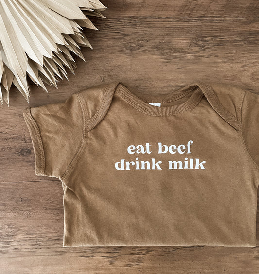 eat beef drink milk infant bodysuit