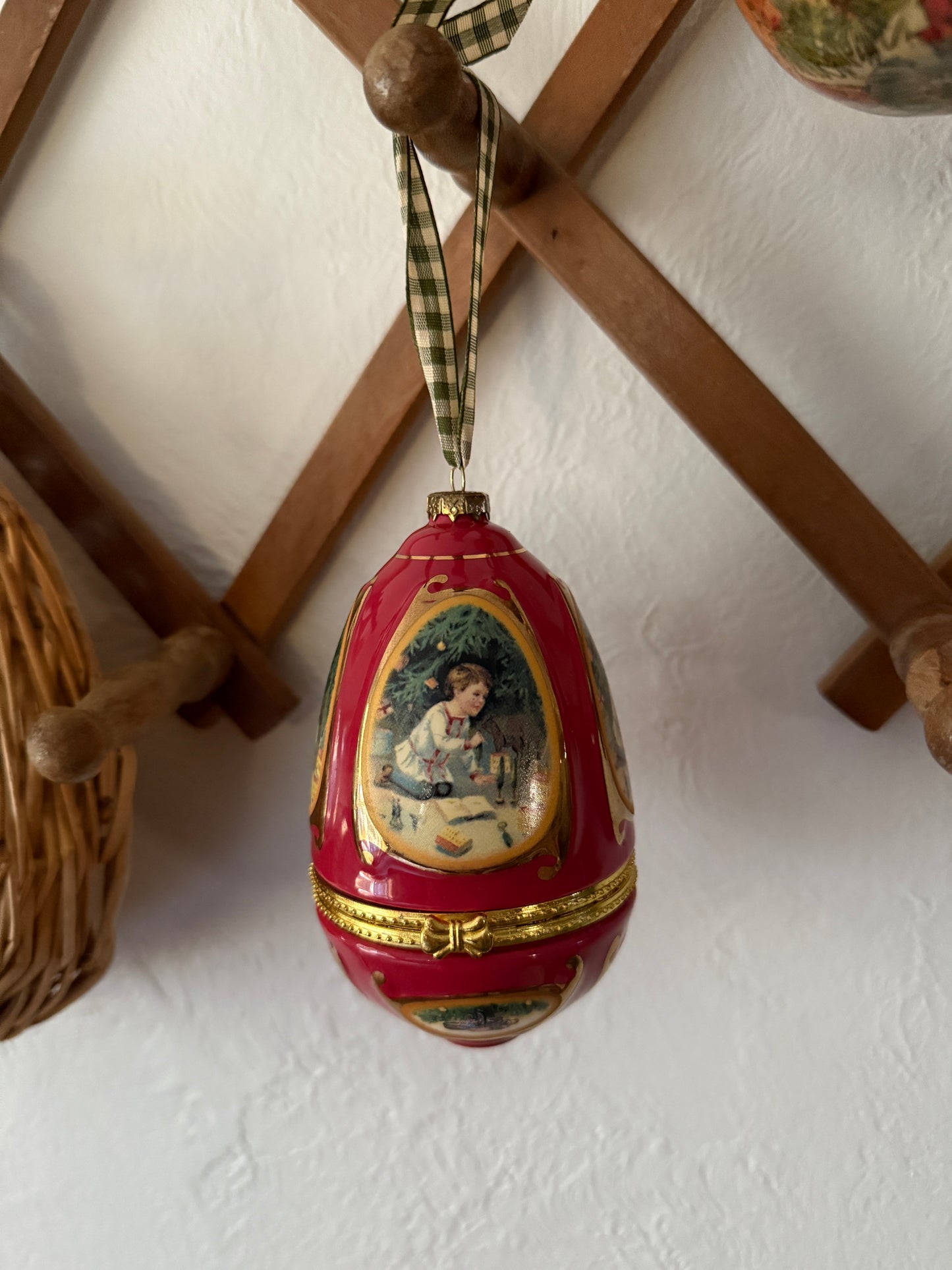 vintage music box ornament