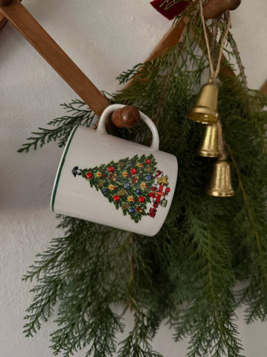 vintage christmas mug - tree no. 1