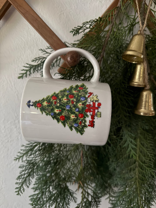 vintage Christmas mug - tree no. 2