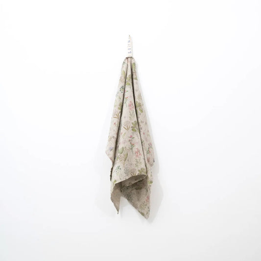 botanical linen kitchen towel