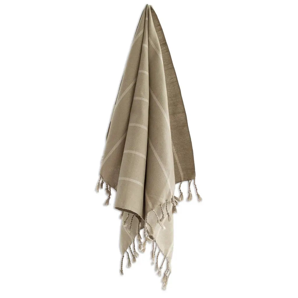 woven hand towel - taupe