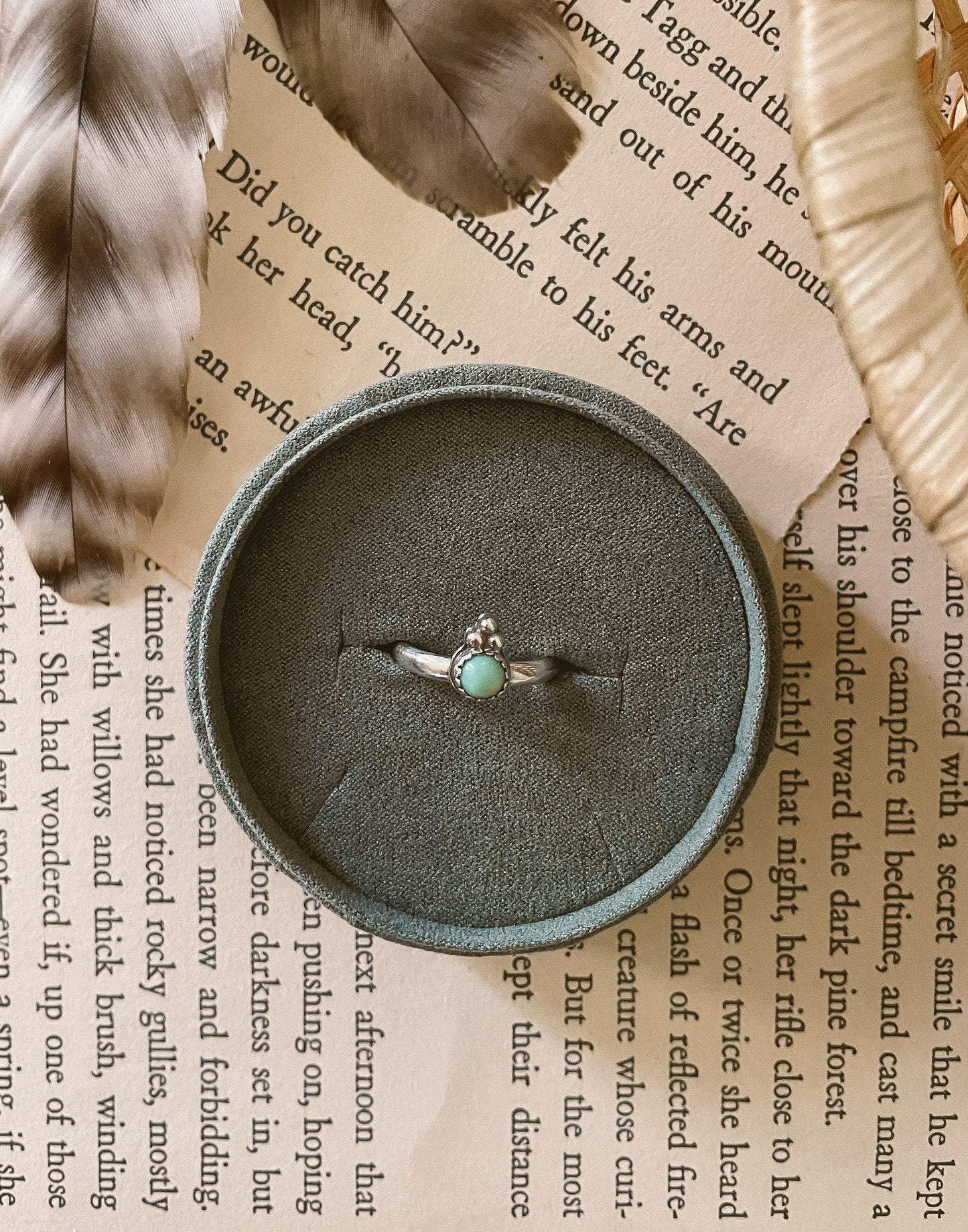 Jane turquoise sterling silver ring